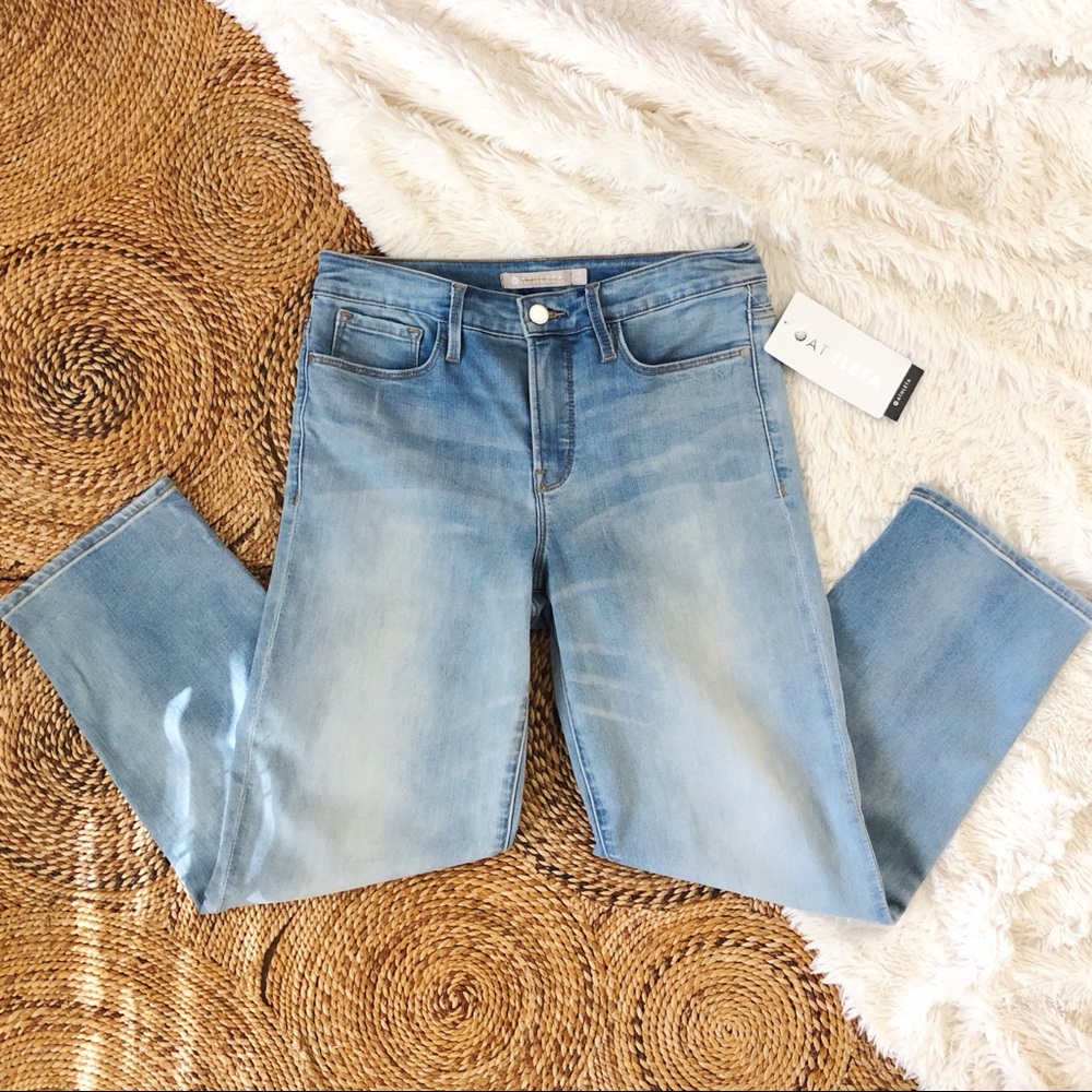 NWT athleta sculptek denim slim straight agate wash $108